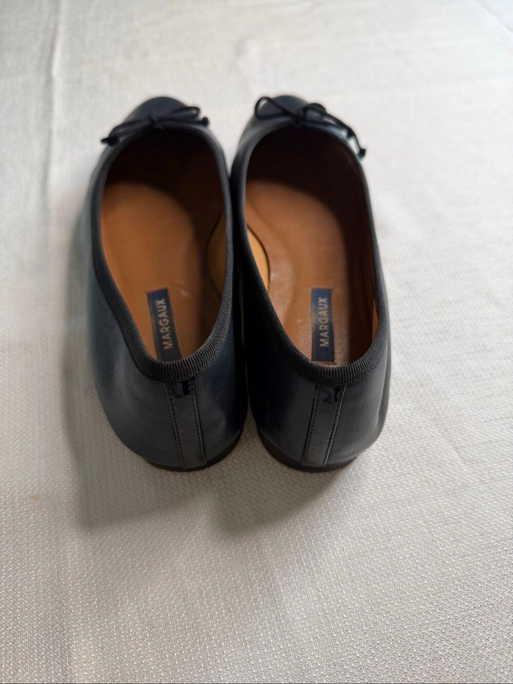 Margaux The Demi Black Navy Nappa Leather Ballet Flats Size 39 M US 8.5-9 - Picture 6 of 12